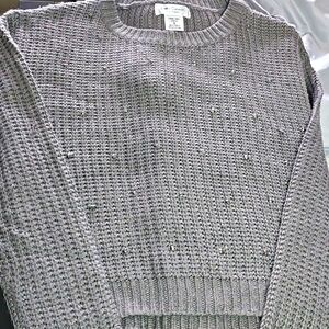 Gray Sweater and Black Tights Combo